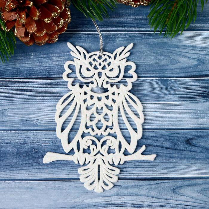 Подвеска новогодняя "Сова"  12 см микс