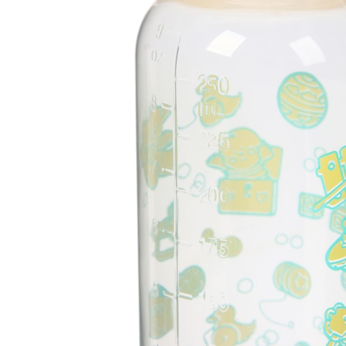 Бутылочка для кормления, 250 мл, от 0 мес., цвета МИКС