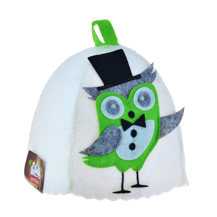 Шапка банная "Гарольд" с аппликацией, войлок