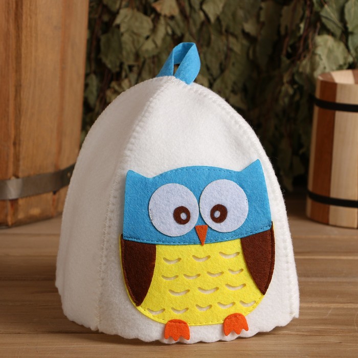 Шапка банная "Гарри" с аппликацией, войлок