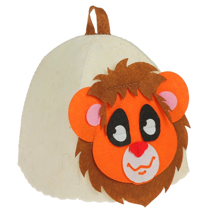 Шапка банная "Лёвушка" с аппликацией, войлок