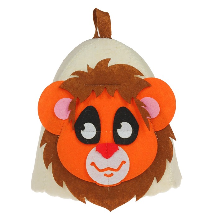 Шапка банная "Лёвушка" с аппликацией, войлок