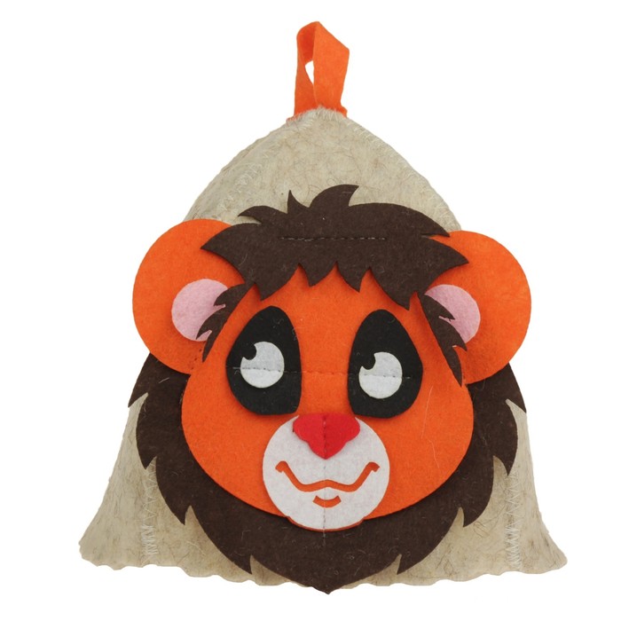 Шапка банная "Лёвушка" с аппликацией, войлок