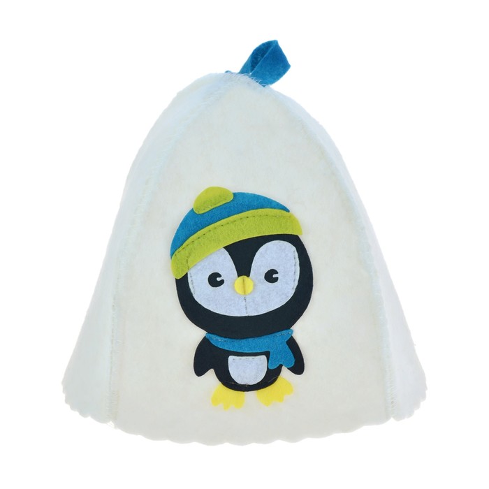 Шапка банная "Лулу" с аппликацией, войлок