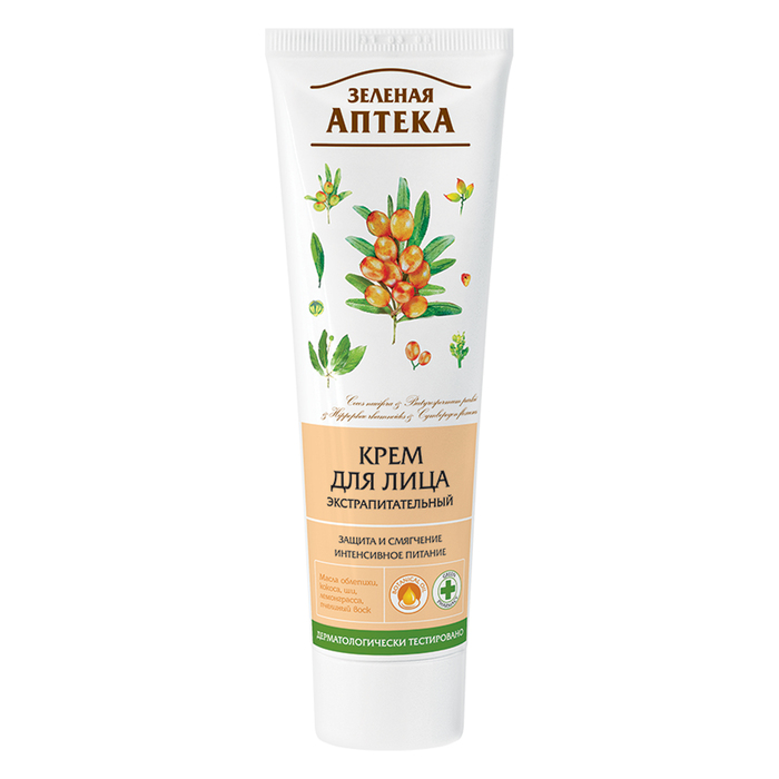 Крем для лица "Зелёная аптека", экстрапитательный, 100 мл