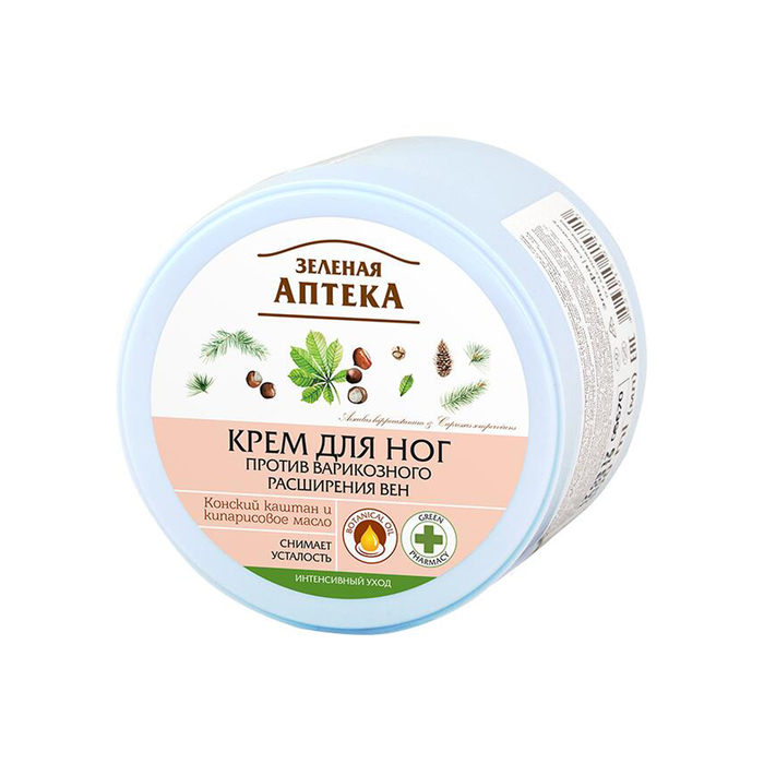 Крем для ног "Зелёная аптека", профилактика варикозного расширения вен, 300 мл