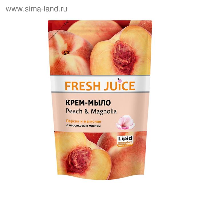 Жидкое крем-мыло Fresh Juice с глицерином «Персик и магнолия», 460 мл