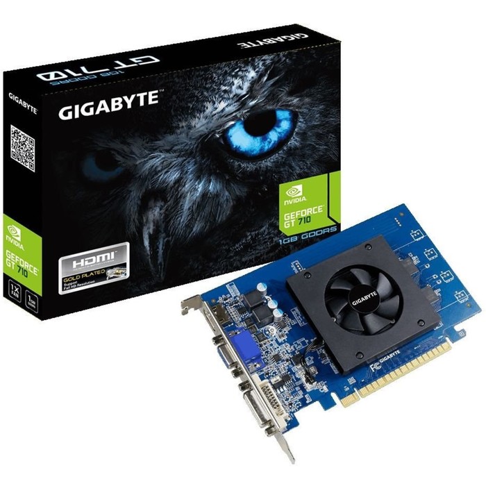 Видеокарта Gigabyte GeForce GT 710 (GV-N710D5-1GI) 1G,64bit,GDDR5,954/5010