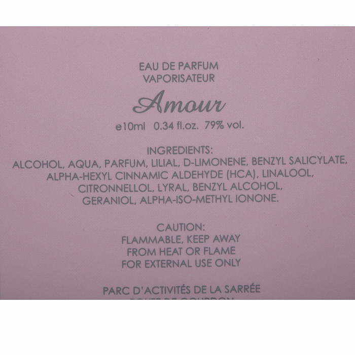 Парфюмерная вода для женщин Amour, 10 мл