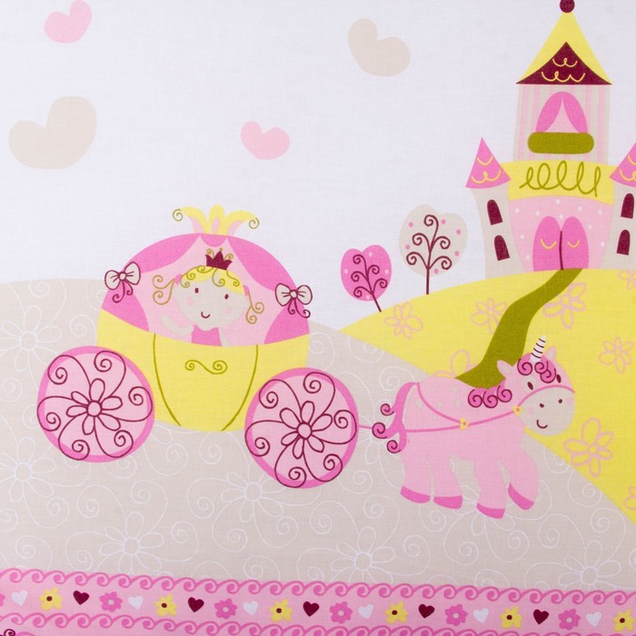 Борт "Золушка" 360х44, цв розовый, бязь хл100, холлофайбер 400гм 107