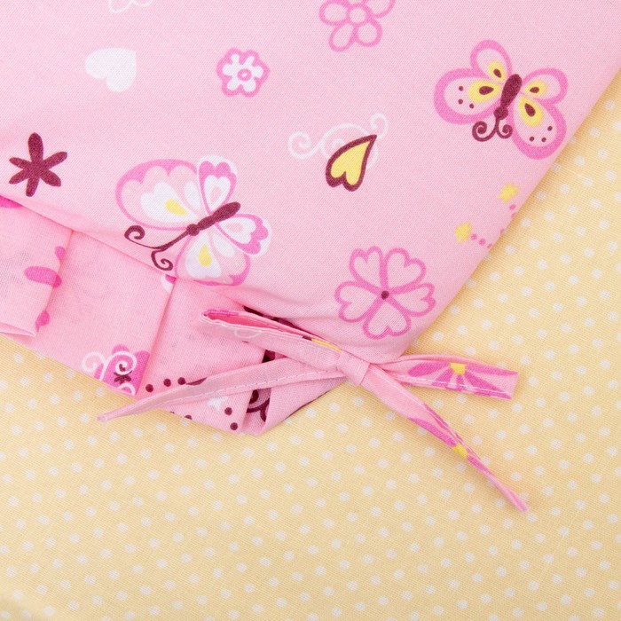 Борт "Золушка" 360х44, цв розовый, бязь хл100, холлофайбер 400гм 107