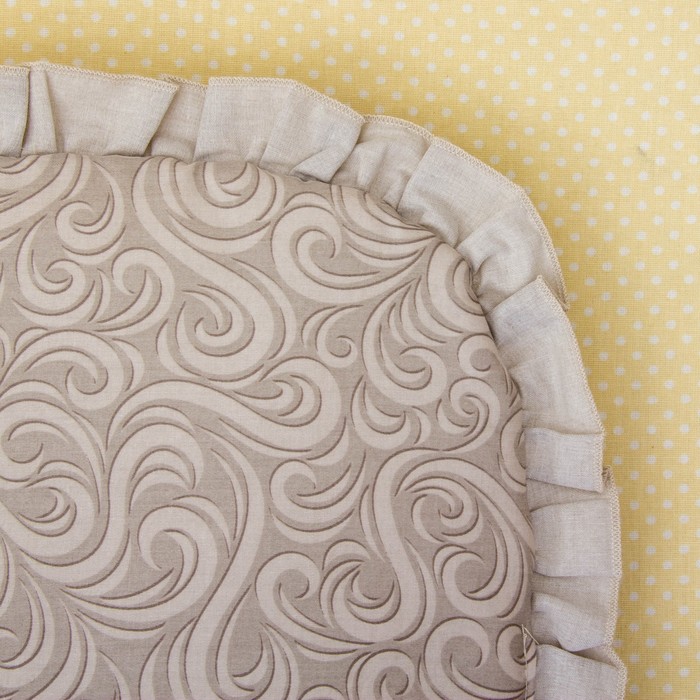 Комплект в круглую кроватку "Версаль", цв бежевый, бамбук 200гм 418-12