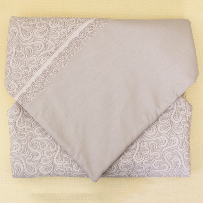 Комплект в круглую кроватку "Версаль", цв бежевый, бамбук 200гм 418-12