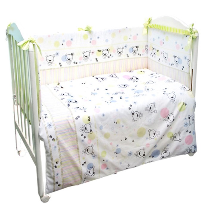 Комплект "Конфетти" 6 предметов, цв салатовый, сатин хл100 614/3