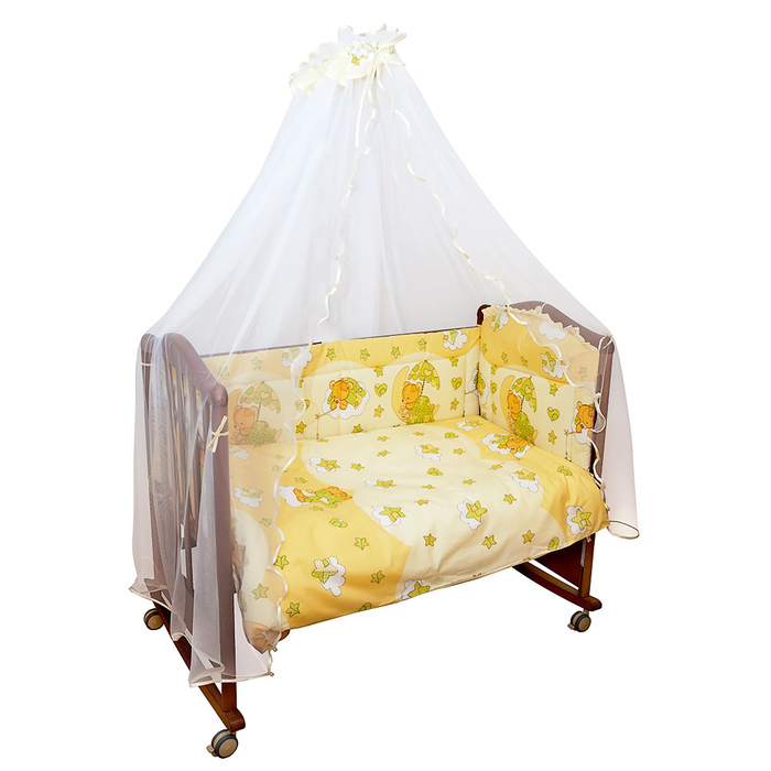 Детское постельное бельё "Мишкин сон" 100х140, 110х140, 60х40, цв бежевый, бязь хл100 303/4