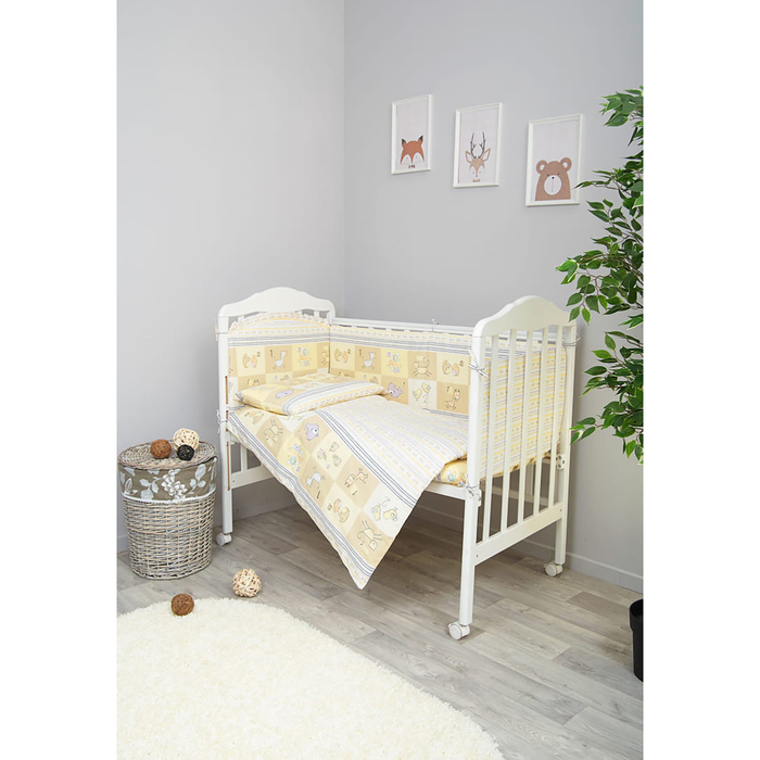 Детское постельное бельё "Считалочка" 100х140, 110х140, 60х40, цв бежевый, бязь хл100 305/4