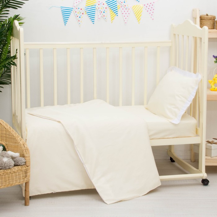 Детское постельное бельё "Пушистик" 100х140, 110х140, 60х40, цв бежевый, сатин хл100 310/4