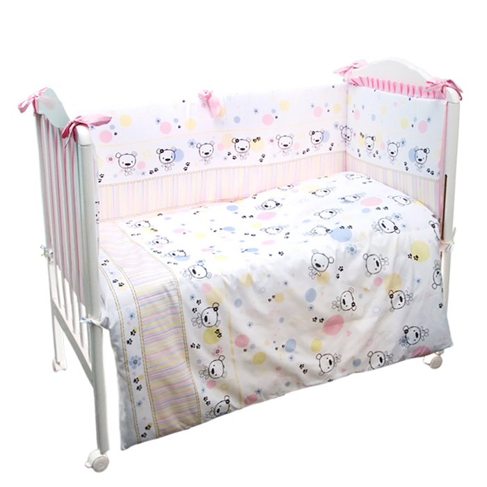 Детское постельное бельё "Конфетти" 60х40,  100х143, 112х148, цв розовый, сатин хл100 314/2