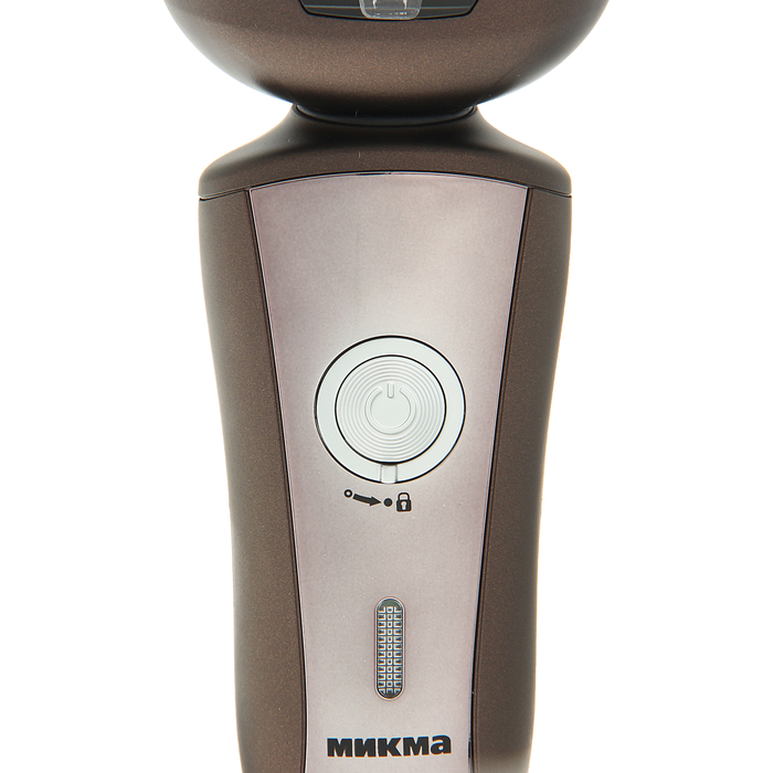 Электробритва МИКМА 256Р, 3 Вт, роторная, сухое бритье, аккумулятор, коричневая