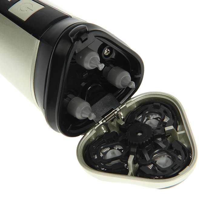 Электробритва МИКМА 352Р, 3 Вт, роторная, сухое бритье, аккумулятор, серебристая