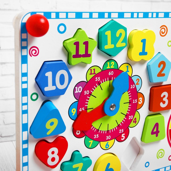 Бизиборд "Яркие часики"