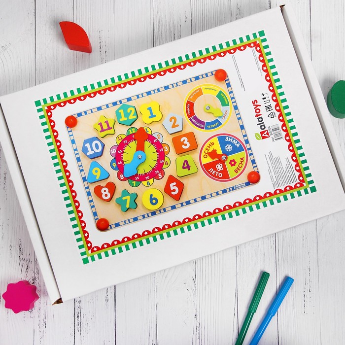 Бизиборд "Яркие часики"