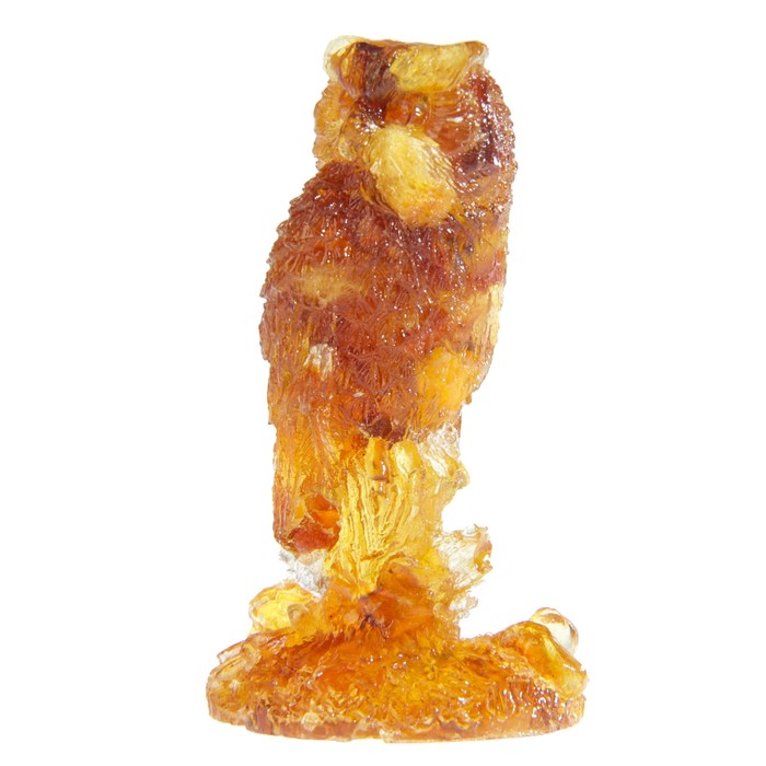 Сувенир "Филин", высота 7 см, янтарь