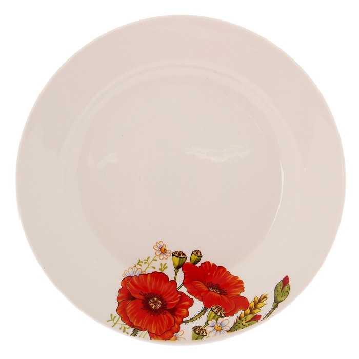 Тарелка мелкая 20 см "Красные маки"