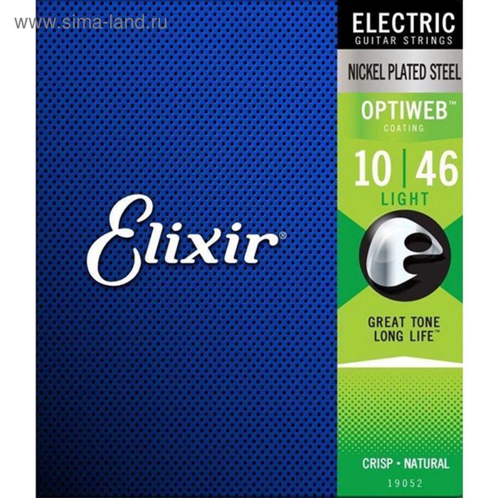 Комплект струн для электрогитары Elixir 19052 Optiweb никелированная сталь, Light 10-46 струны для электрогитары 10 46 elixir 19052 optiweb