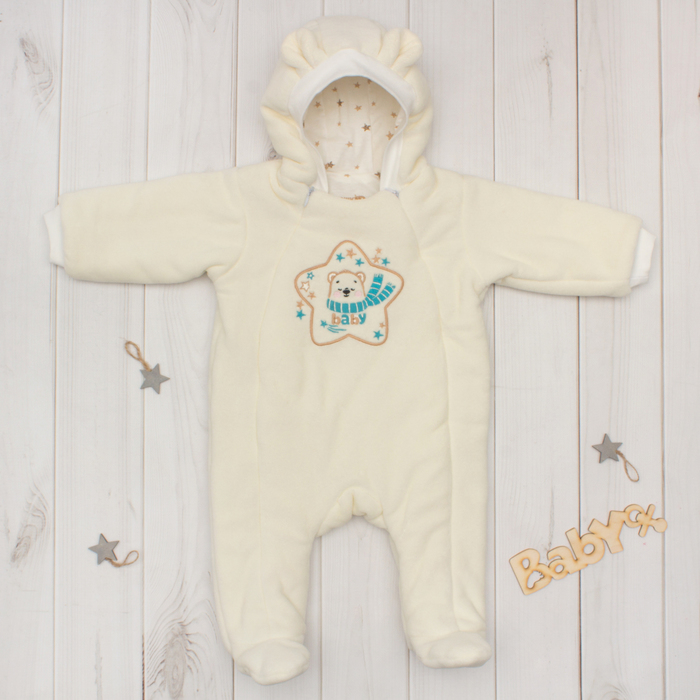 Комбинезон на синтепоне Крошка Я "Медвежонок" рост 62-68см (3-6мес)