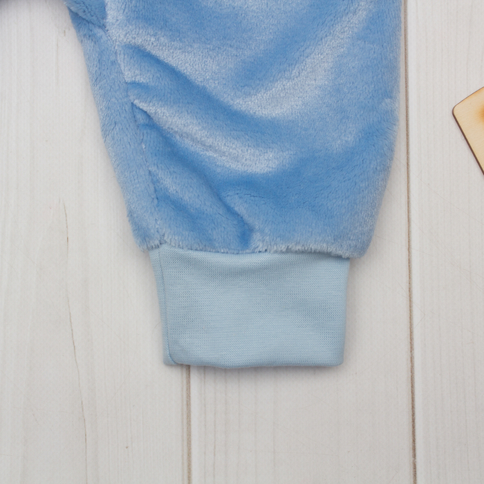 Комбинезон с капюшоном Крошка Я "Слоник" велсофт, рост 62-68см (3-6мес)