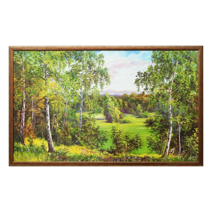 Картина "В лесу" 64х104 см рамка микс