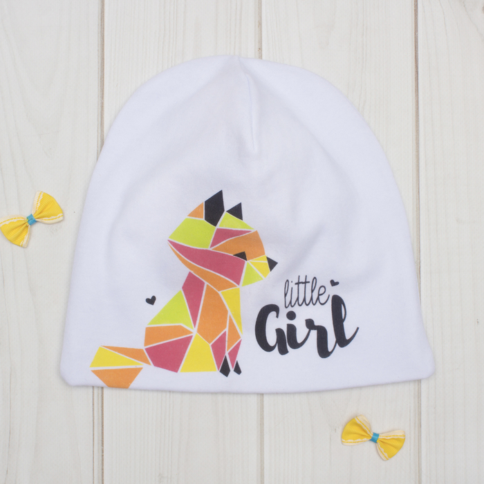 Чепчик (шапочка) Крошка Я "Little miss" бел, р-р 50 (3-4 года)