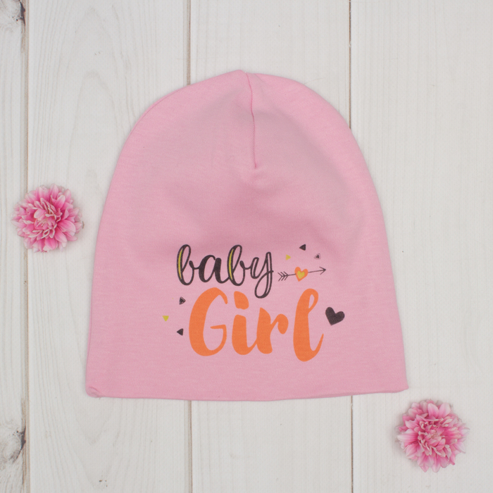 Чепчик (шапочка) Крошка Я "Little miss" роз, р-р 46 (9-12 мес)