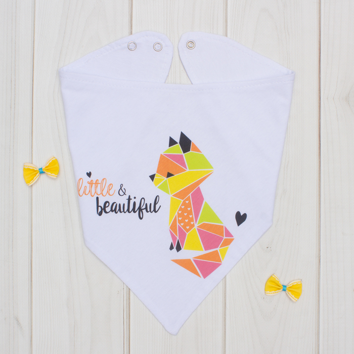 Нагрудник-платок Я "Little miss" белый