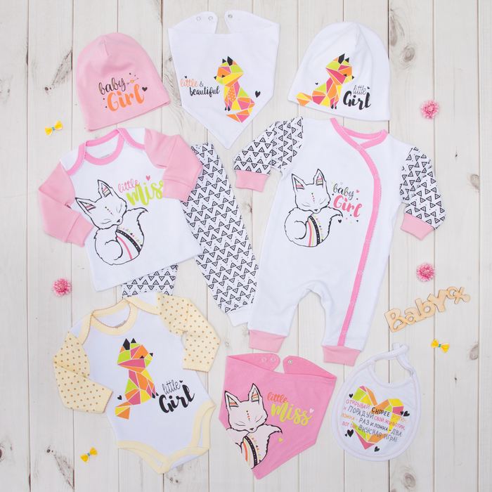 Нагрудник-платок Я "Little miss" белый