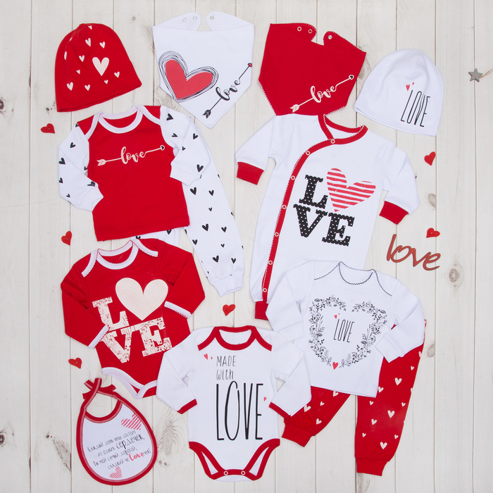 Комбинезон детский Крошка Я "LOVE" рост 62-68см (3-6мес)