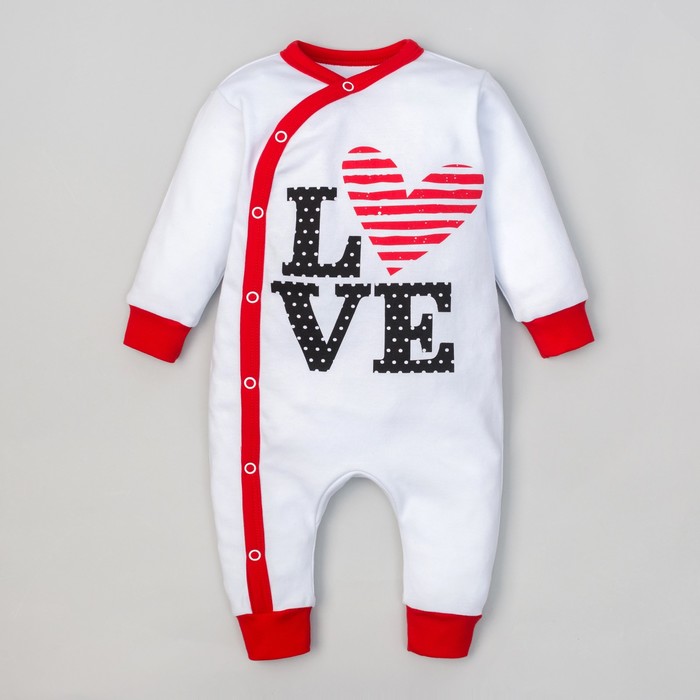 Комбинезон детский Крошка Я "LOVE" рост 68-74см (6-9мес)