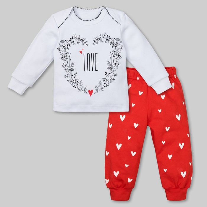 Костюм детский Крошка Я "LOVE" бел, рост 86-92см (1,5-2года)