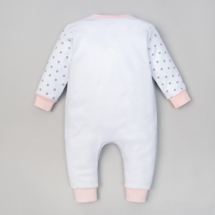 Комбинезон детский Крошка Я "Люблю маму и папу" роз, рост 68-74см (6-9мес)