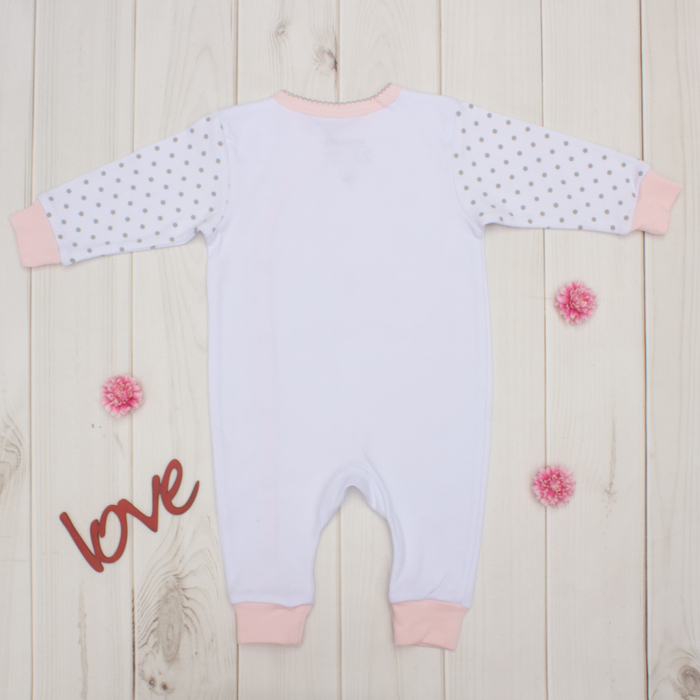 Комбинезон детский Крошка Я "Люблю маму и папу" роз, рост 68-74см (6-9мес)