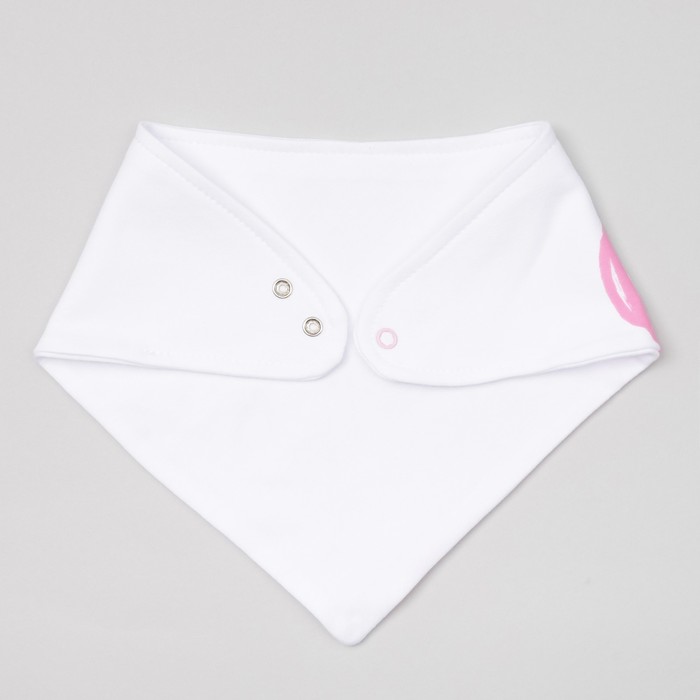 Нагрудник-платок Крошка Я "Люблю маму и папу" розовый