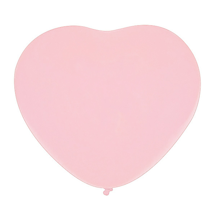 Шар латексный 10", сердце, пастель, набор 50 шт, цвет розовый,