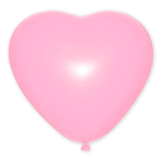 Шар латексный 10", сердце, декоратор, набор 50 шт, цвет розовый,