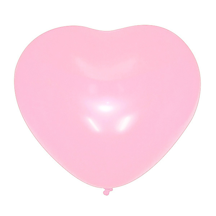 Шар латексный 15", сердце, пастель, набор 50 шт, цвет розовый