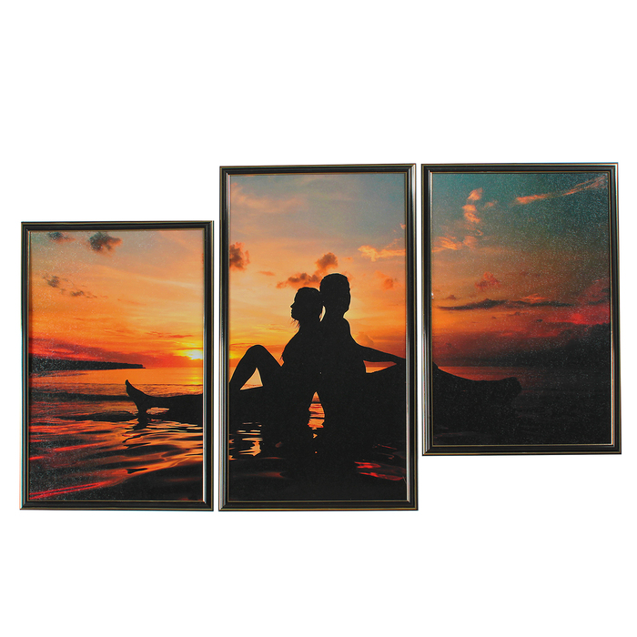 Картина модульная в раме "Двое" (36х53- 2 шт, 36х63) 63х108 см