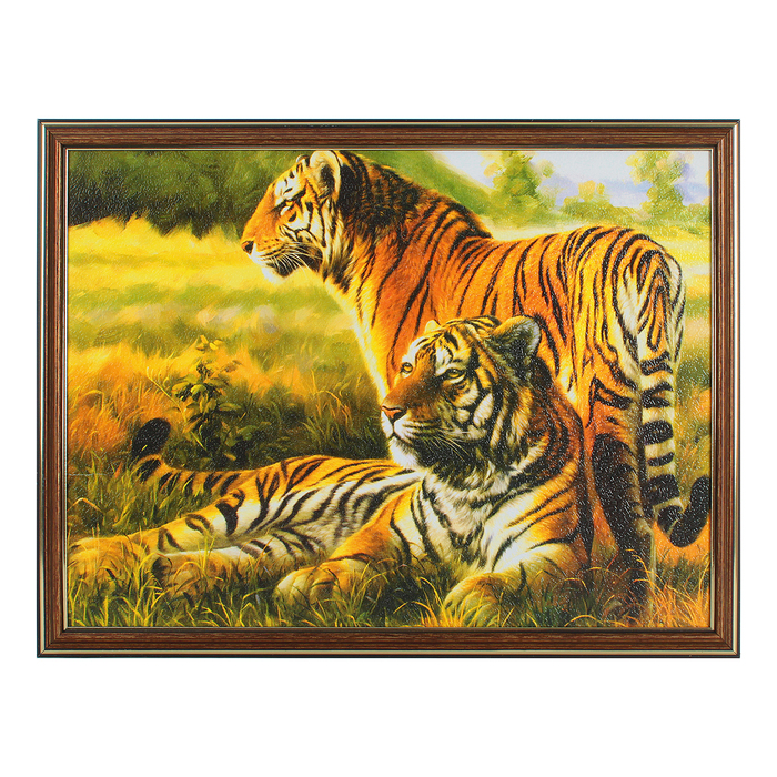 Картина "Тигры" 33х43 см