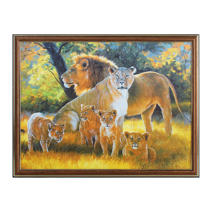 Картина "Львы" 33х43 см
