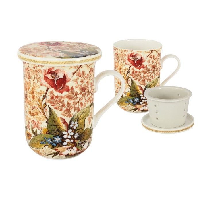 Кружка с ситечком и крышкой "Консерватория", в подарочной упаковке
