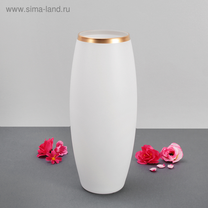 Ваза Унисон белая 8х11х26 см ваза dom белая глазурь 6 5 см 8 см